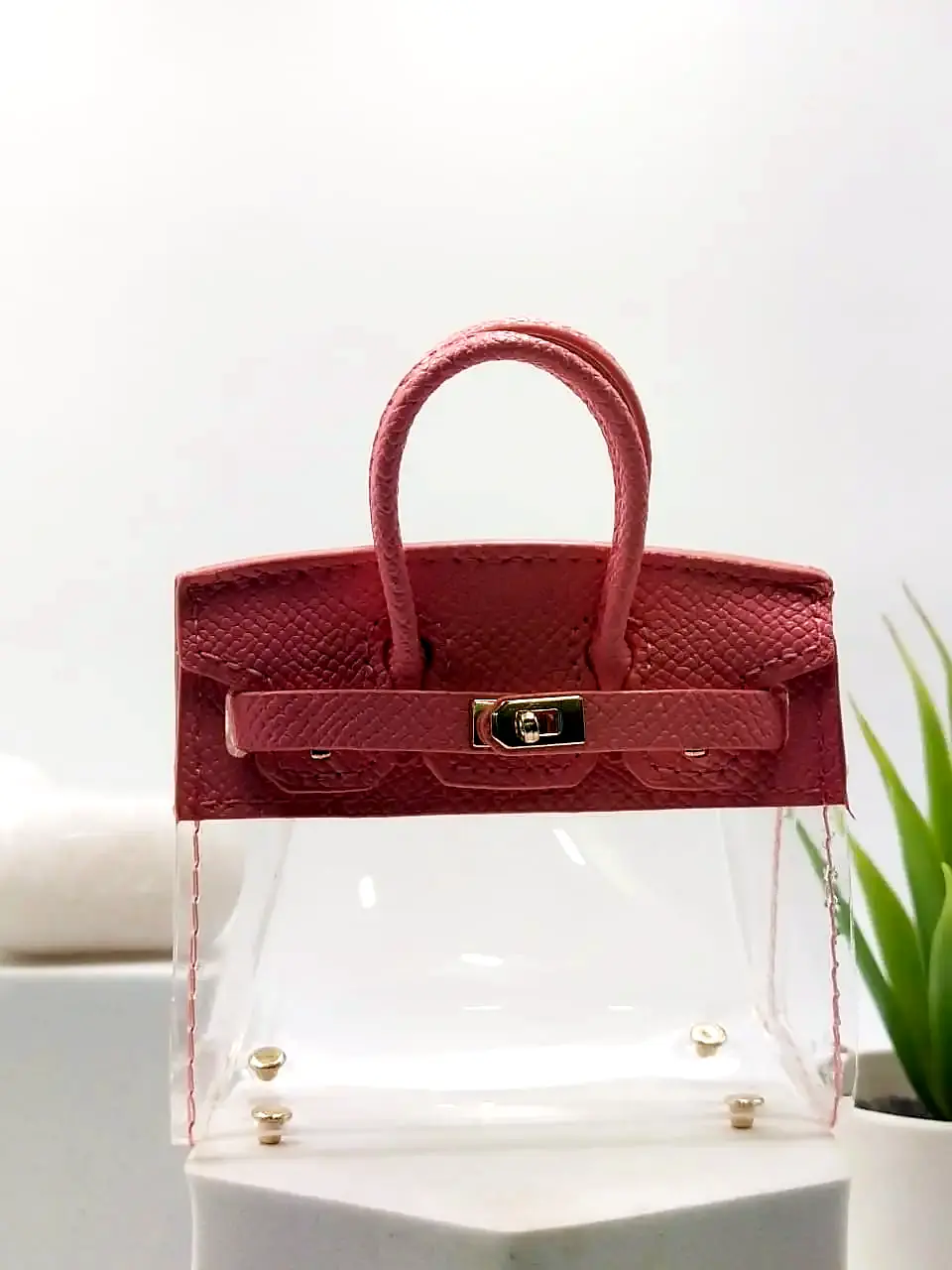 [20251216040] Pink Clear Mini Bag